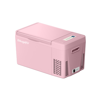 BougeRV 12V 23 Quart Colorful Pink Portable Fridge