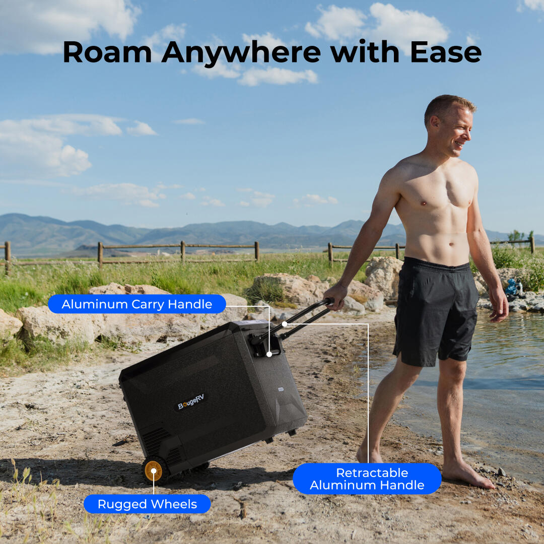 BougeRV ASPEN S50 12V 50QT Portable Fridge with Wheels