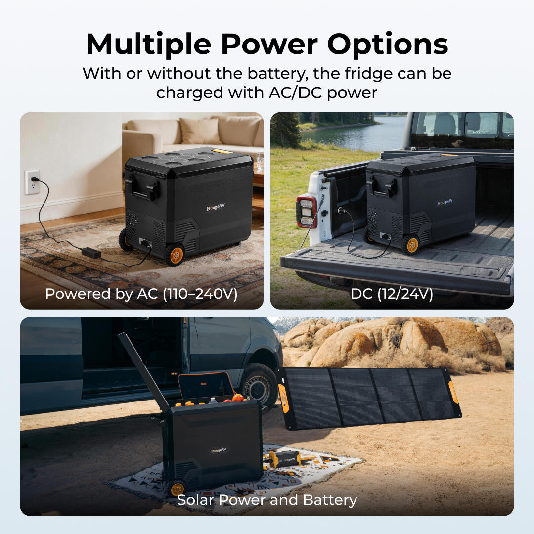 BougeRV ASPEN S50 12V 50QT Portable Fridge with Wheels
