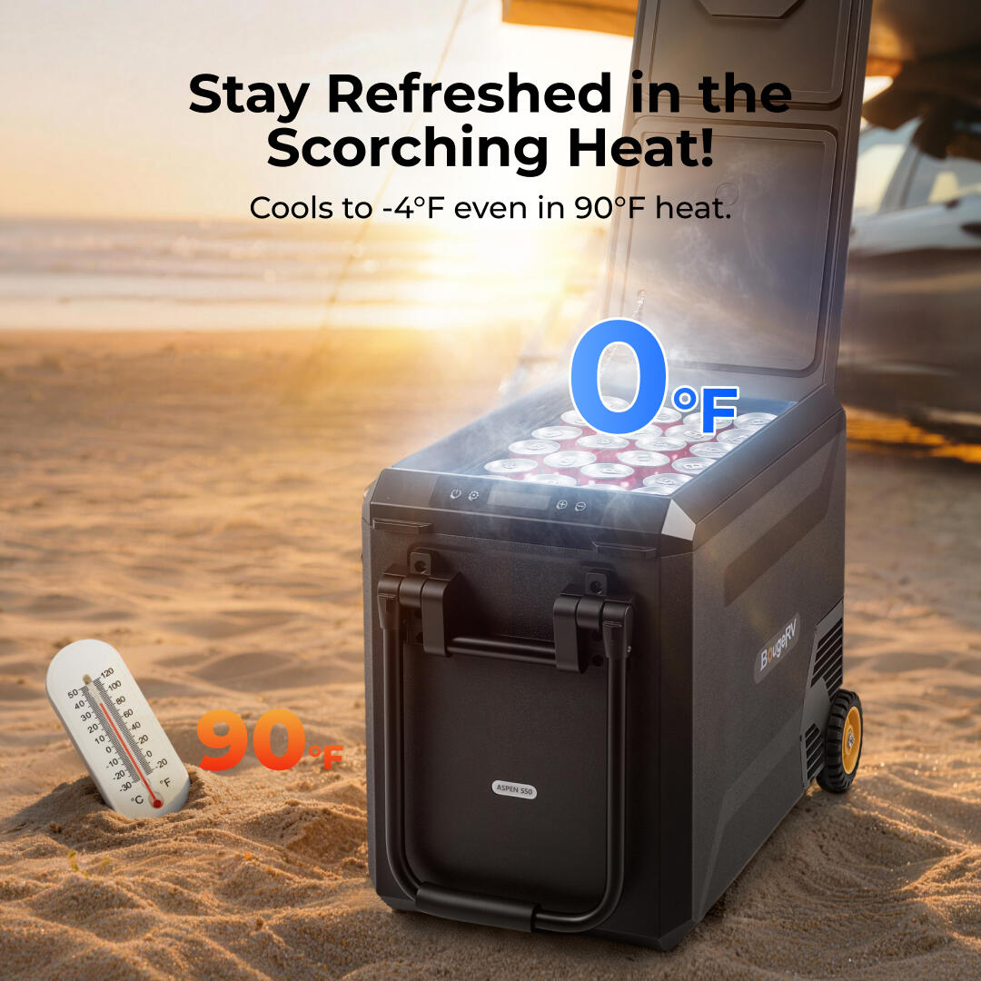 BougeRV ASPEN S50 12V 50QT Portable Fridge with Wheels