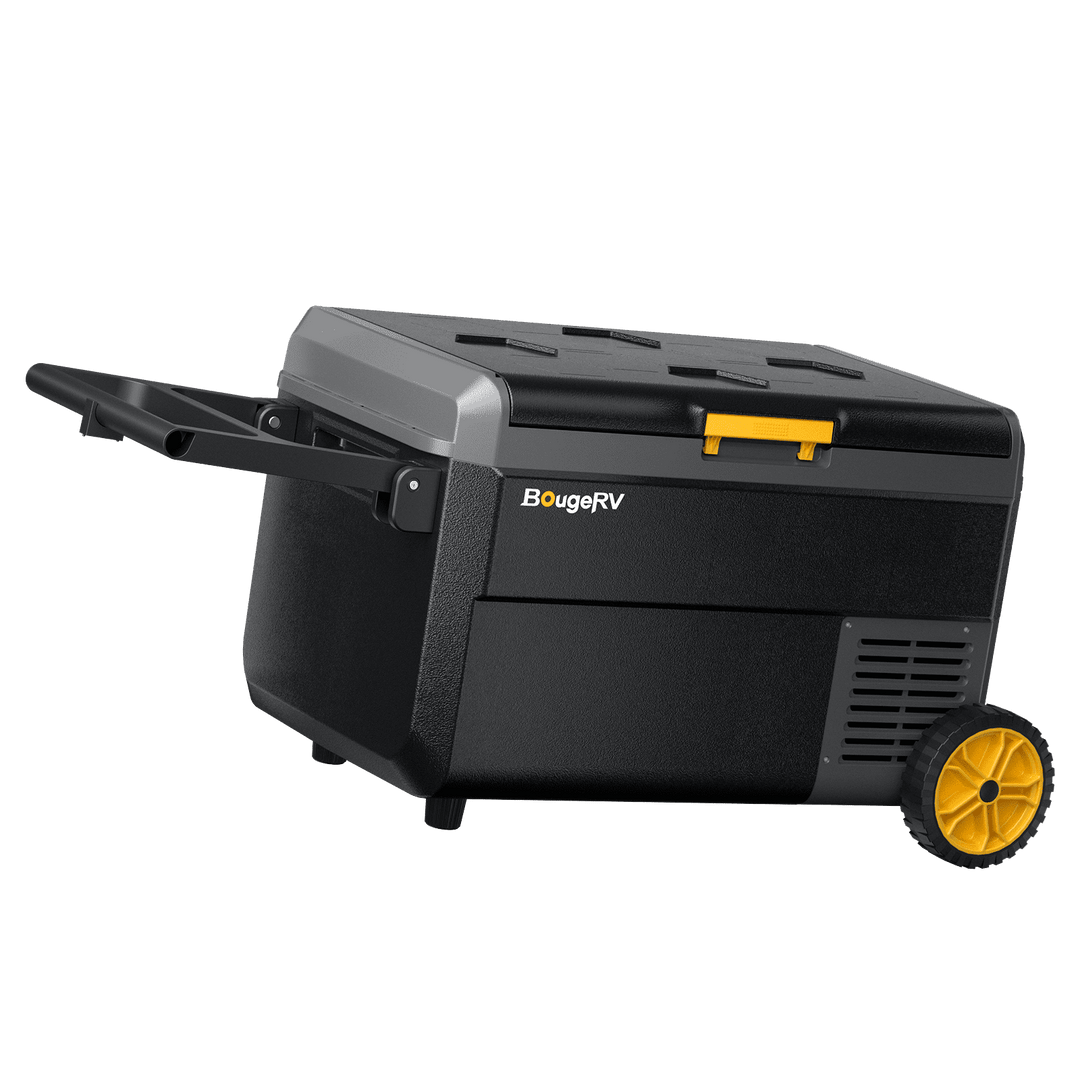 BougeRV CRS portable fridge with handle and wheels