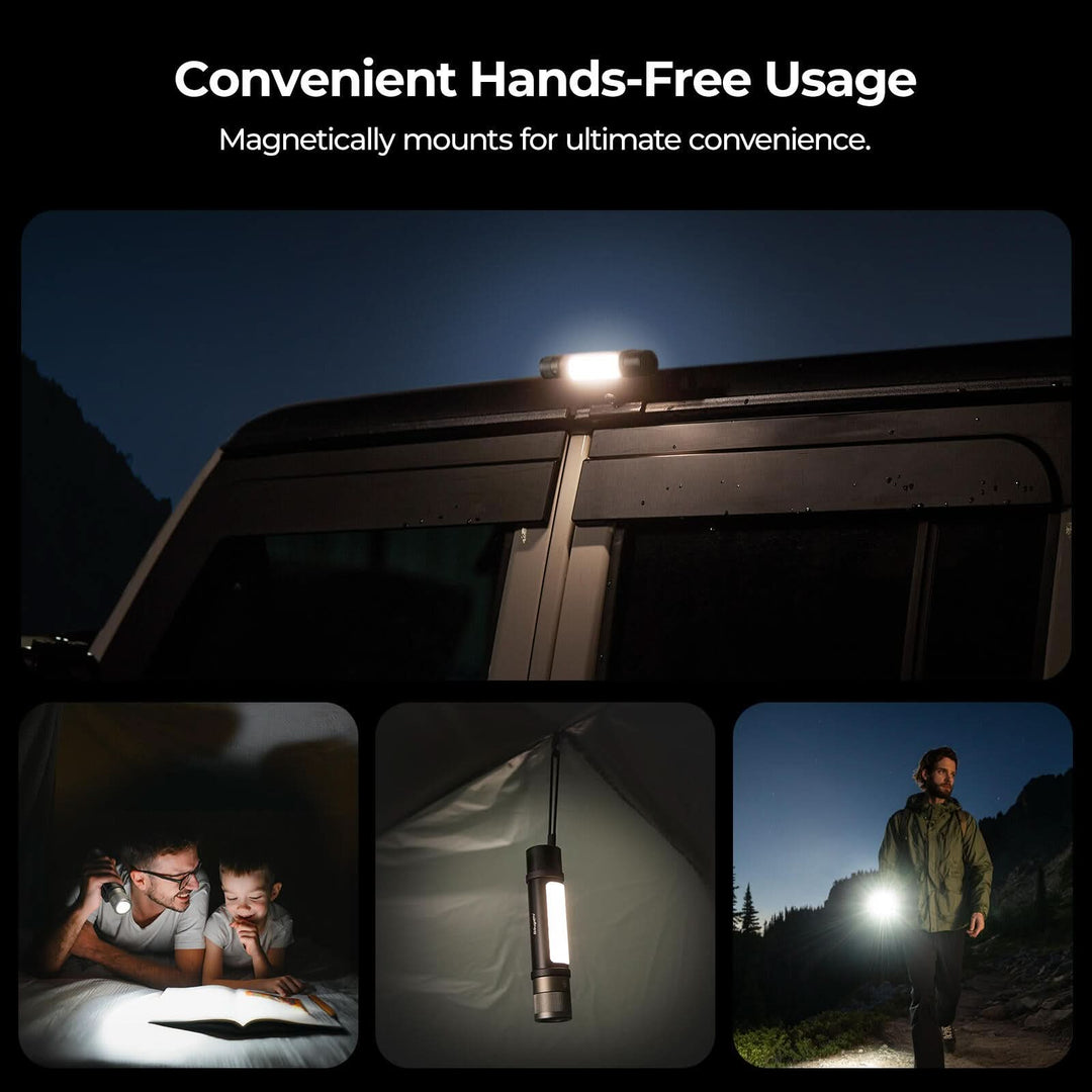 BougeRV FL01 Zoomable Camping Flashlight Outdoor Emergency Light