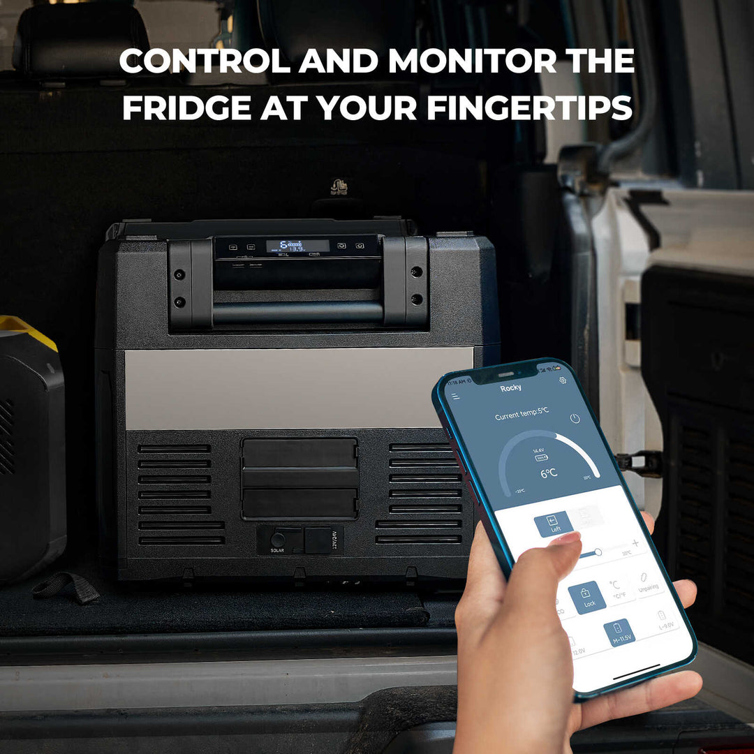 Rocky overlanding fridge with app control