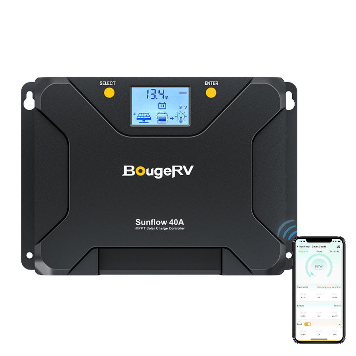 BougeRV Sunflow 60A MPPT Contrôleur de charge solaire 12V/24V
