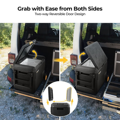 CRS portable car fridge Door design