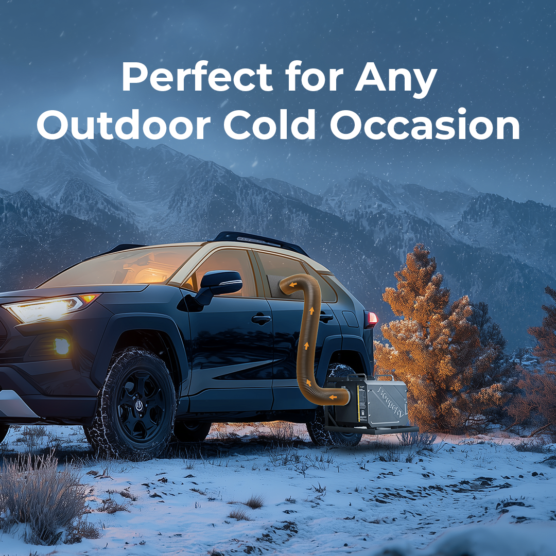 Portable diesel heater for car