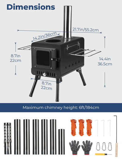 DEERFAMY Portable Outdoor Camping Stove for Tent