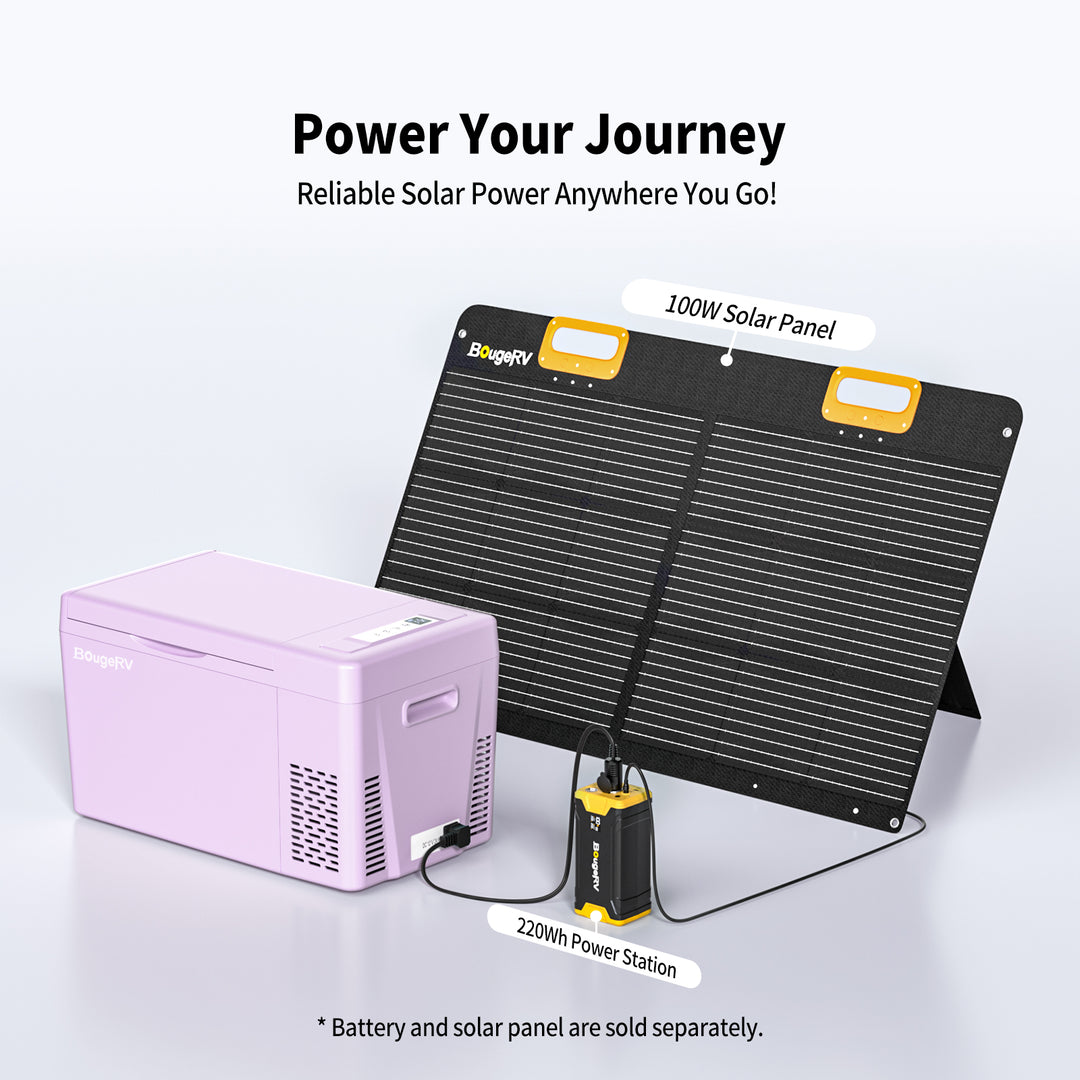 Réfrigérateur portatif violet coloré BougeRV 12 V 23 pintes