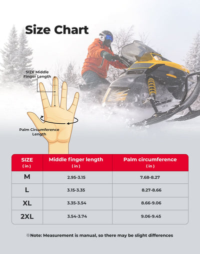 Heated Motorcycle Gloves, 3 Heating Modes with 2500mAH Battery