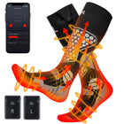 Black App-Controlled Heated Socks with 5000mAh Batteries Black