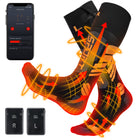 Black App-Controlled Heated Socks with 5000mAh Batteries Orange