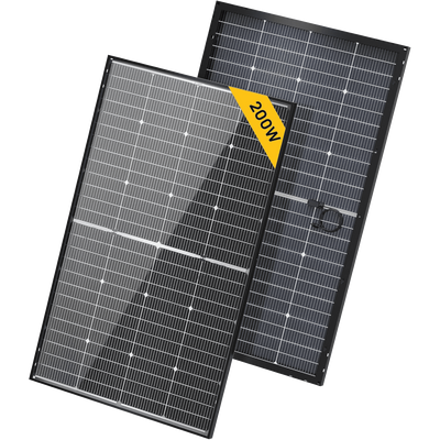 BougeRV 16BB 12V/24V N-Type 400W(2x200W) Bifacial Solar Panel