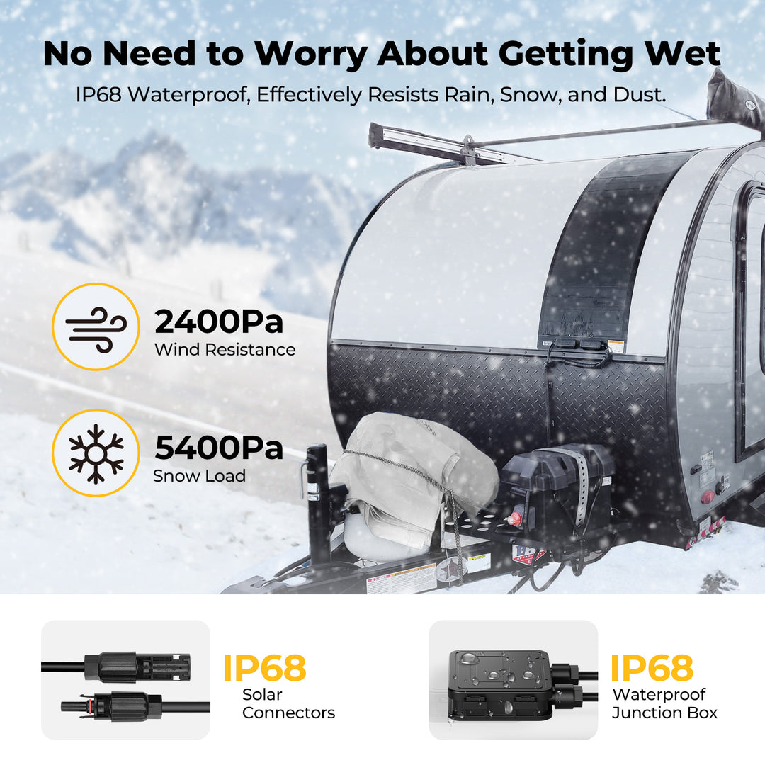 Yuma 100W CIGS Thin-film Flexible Solar Panel with Tape (Long Version)