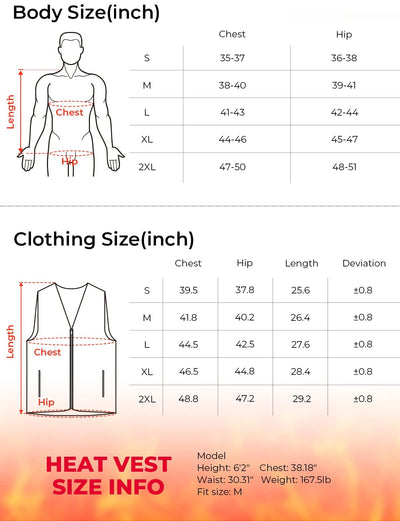 Winter Warming Heating Vest, BATTERY NOT INCLUDED - Kemimoto