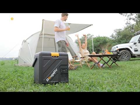 BougeRV New CRH20 21QT 12V Portable Car Fridge with 240Wh Battery
