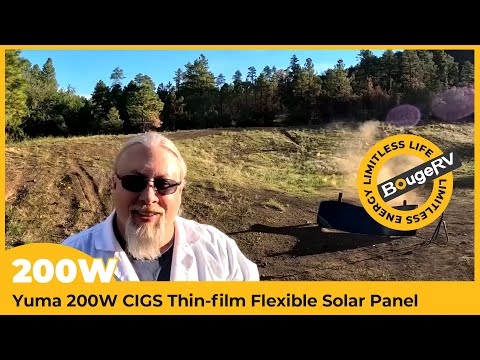 Yuma 200W CIGS Thin-film Flexible Solar Panel with Tape