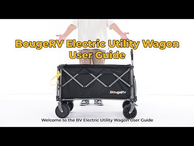 BougeRV Electric Foldable Utility Camping Wagon with Power Bank