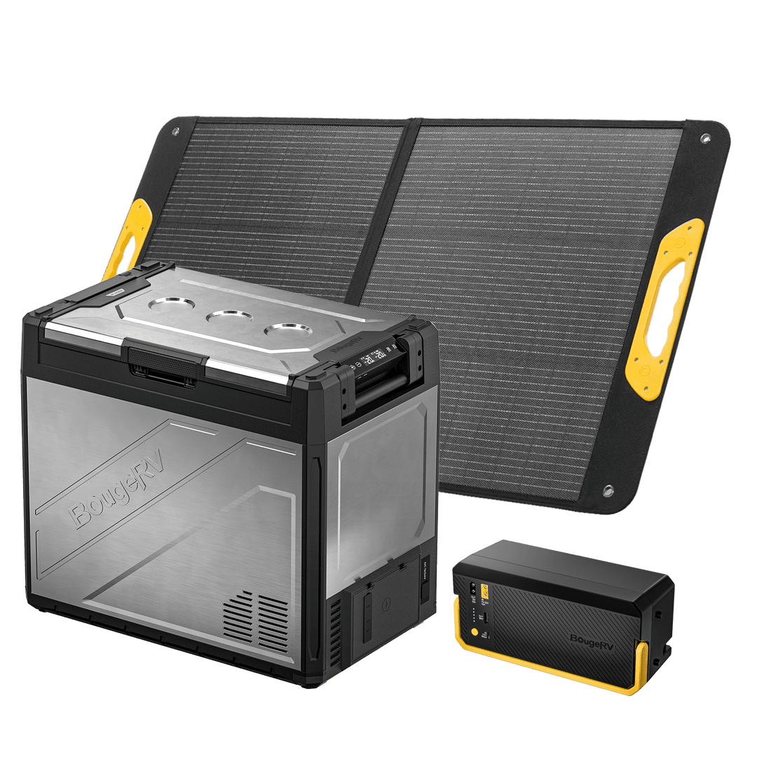 BougeRV New Rocky V3.0 81QT Dual Zone 12V Car Fridge with 240Wh Battery