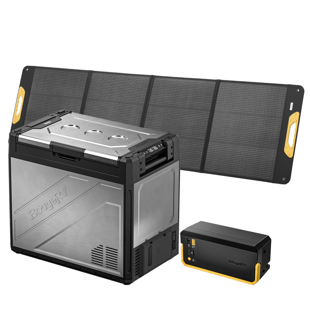 BougeRV New Rocky V3.0 81QT Dual Zone 12V Car Fridge with 240Wh Battery