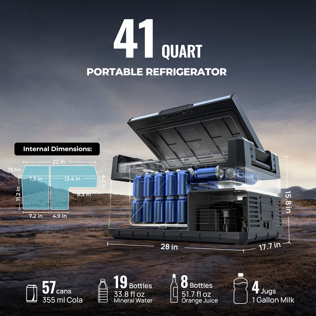 Réfrigérateur portatif double zone 12 V BougeRV Rocky 41QT