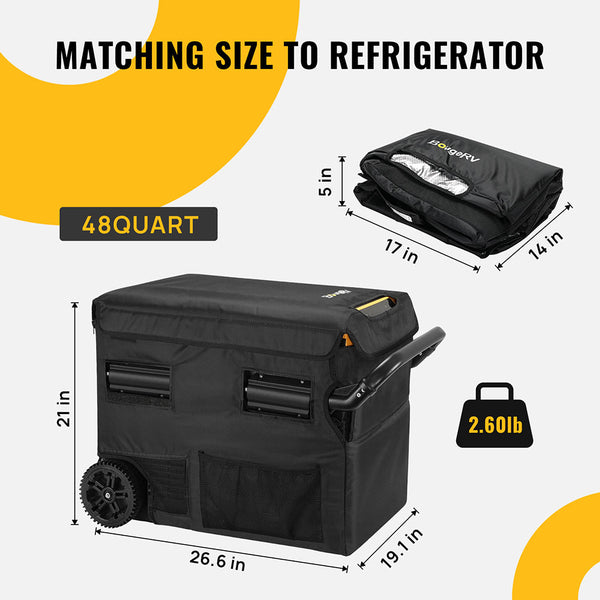 BougeRV 48 Quart Refrigerator Insulated Protective Cover
