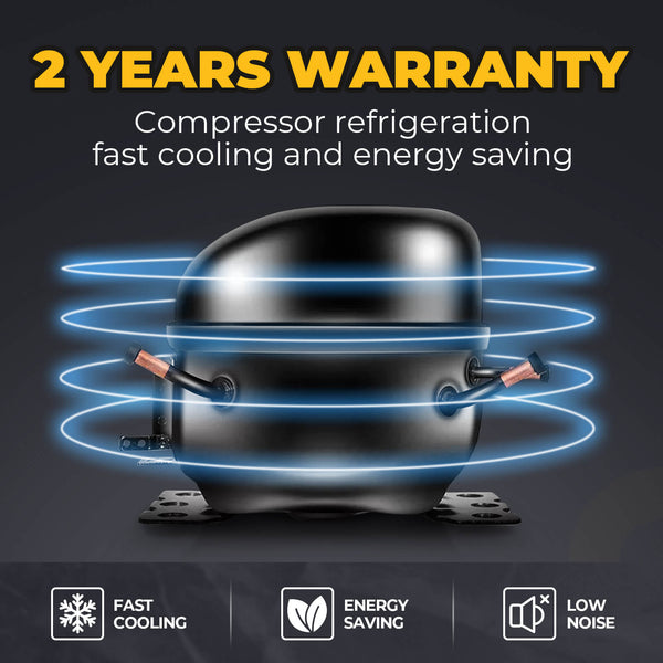 12V 30 Quart Portable Fridge with compressor refrigeration and 2 year warranty