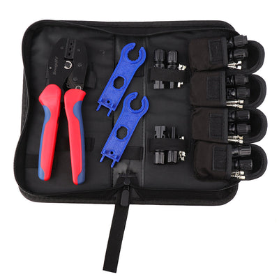 Solar Connectors Crimp Tool Kit for 10/11/12/13 AWG Solar Wire 6 Pairs - BougeRV