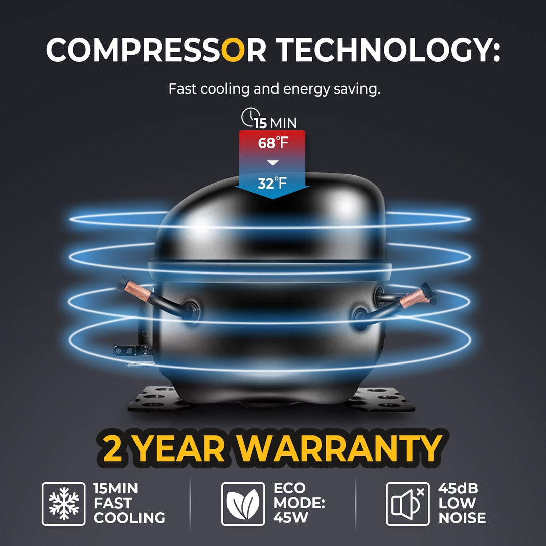 BougeRV CR35 37 Quart (35L) Portable Refrigerator/Freezer - BougeRV