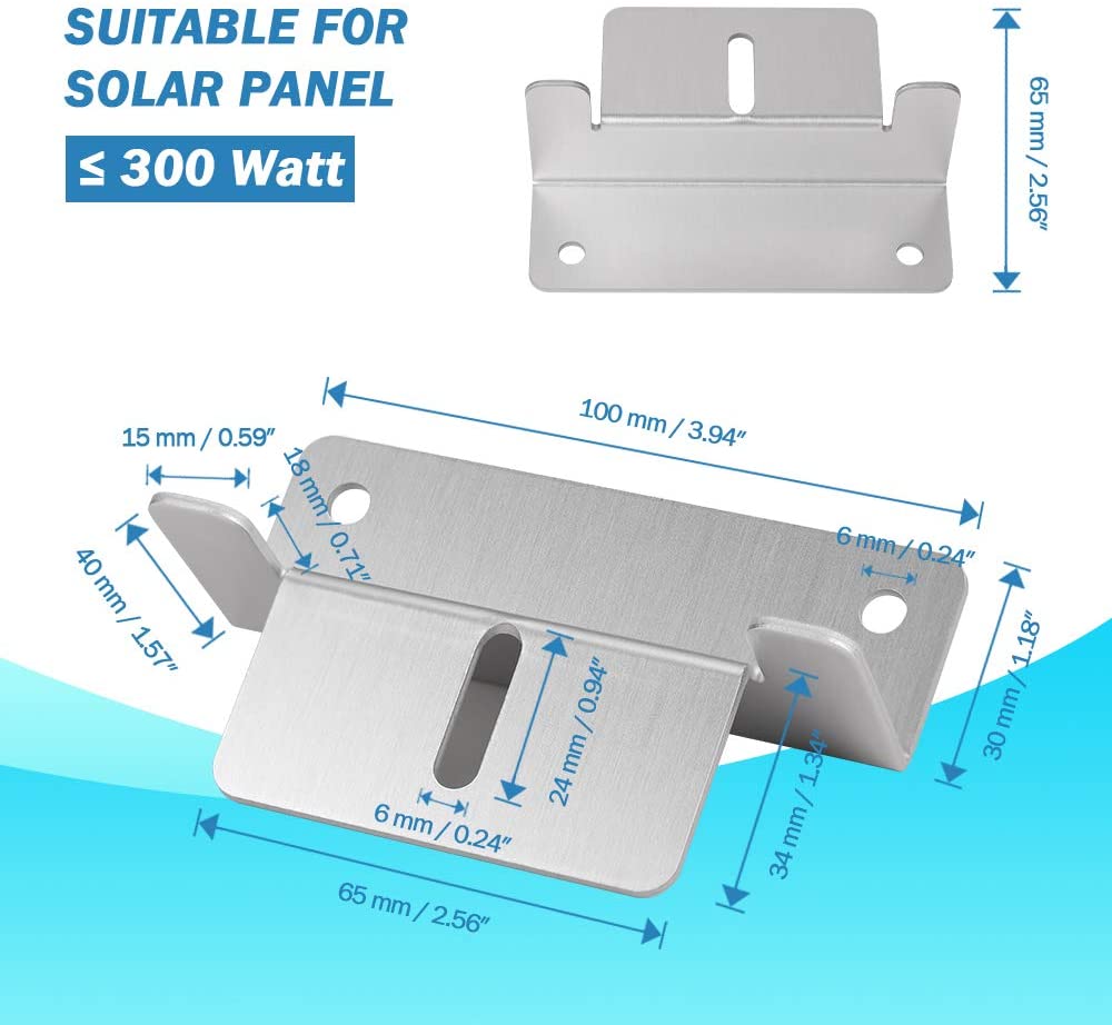 Solar Panel Mounting Z Bracket Mount Kits Supporting - BougeRV