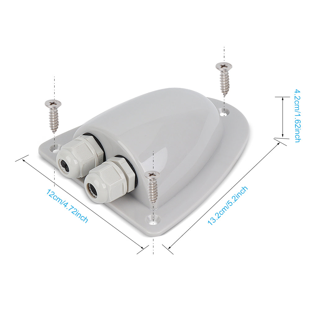 ABS Solar Double Cable Entry Gland Box - BougeRV