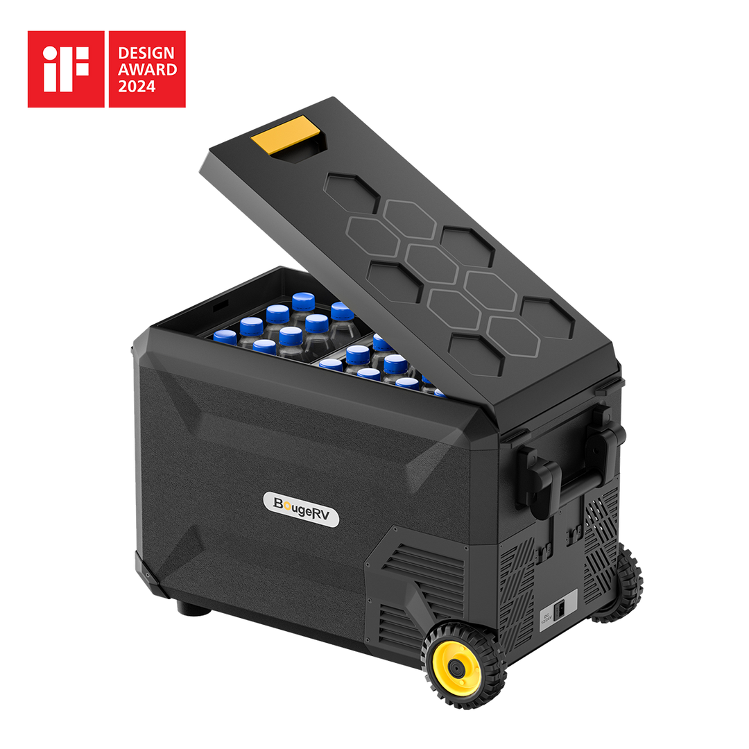 ASPEN 30 PRO 12 Volt 34QT Dual-System Dual Zone IceDrive™ Fridge with Wheels