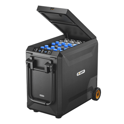 ASPEN 50 PRO 12 Volt 53QT Dual-System IceDrive™ Fridge with Wheels